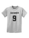Reindeer Jersey - Dasher 9 Childrens T-Shirt-Childrens T-Shirt-TooLoud-AshGray-X-Small-Davson Sales