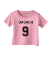 Reindeer Jersey - Dasher 9 Infant T-Shirt-Infant T-Shirt-TooLoud-Candy-Pink-06-Months-Davson Sales