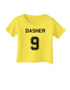 Reindeer Jersey - Dasher 9 Infant T-Shirt-Infant T-Shirt-TooLoud-Yellow-06-Months-Davson Sales
