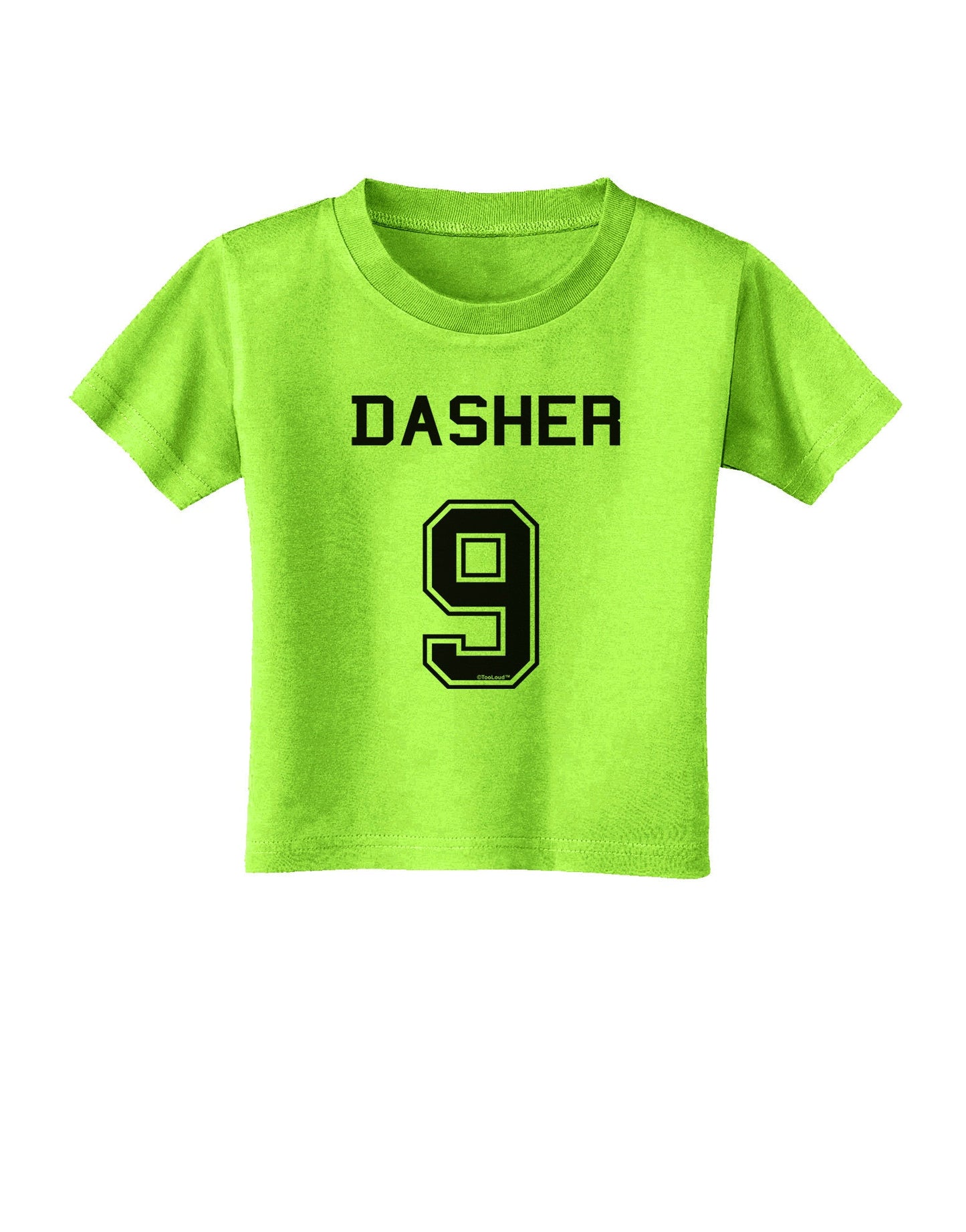 Reindeer Jersey - Dasher 9 Toddler T-Shirt-Toddler T-Shirt-TooLoud-Lime-Green-2T-Davson Sales