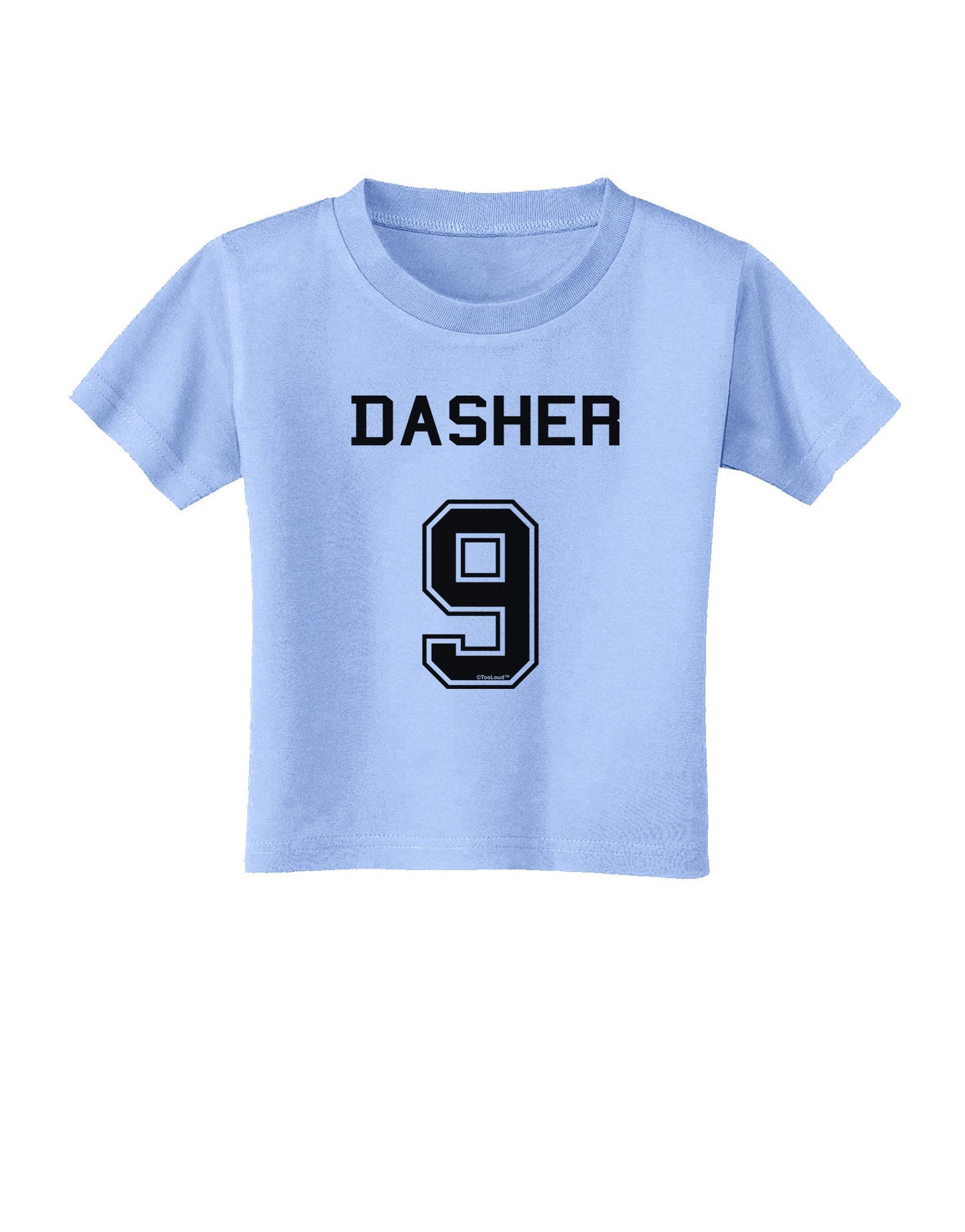 Reindeer Jersey - Dasher 9 Toddler T-Shirt-Toddler T-Shirt-TooLoud-Aquatic-Blue-2T-Davson Sales