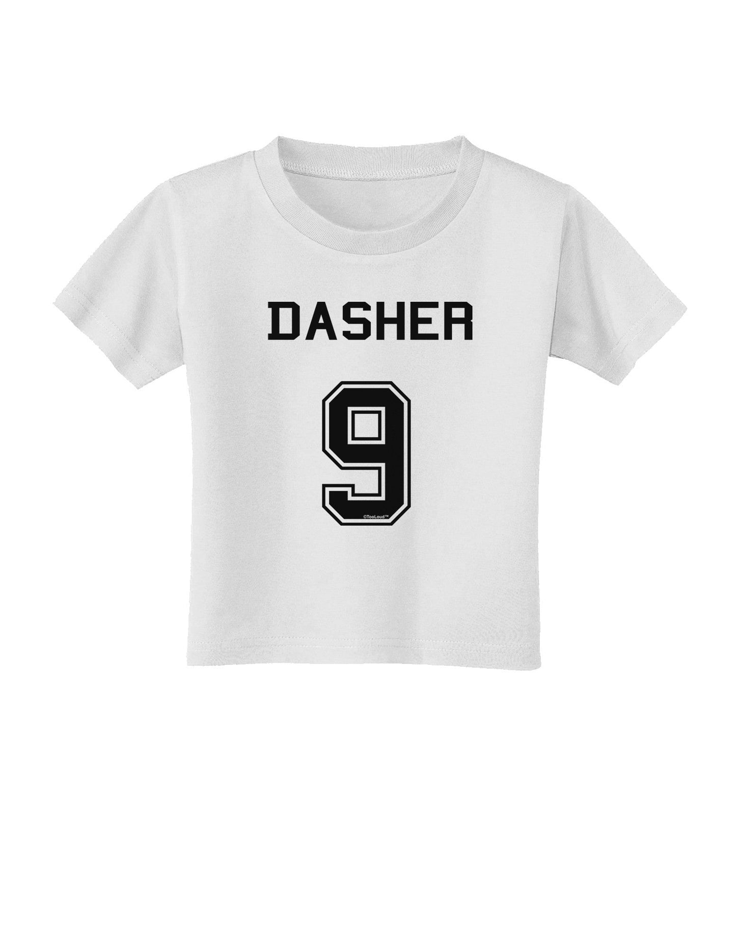 Reindeer Jersey - Dasher 9 Toddler T-Shirt-Toddler T-Shirt-TooLoud-White-2T-Davson Sales