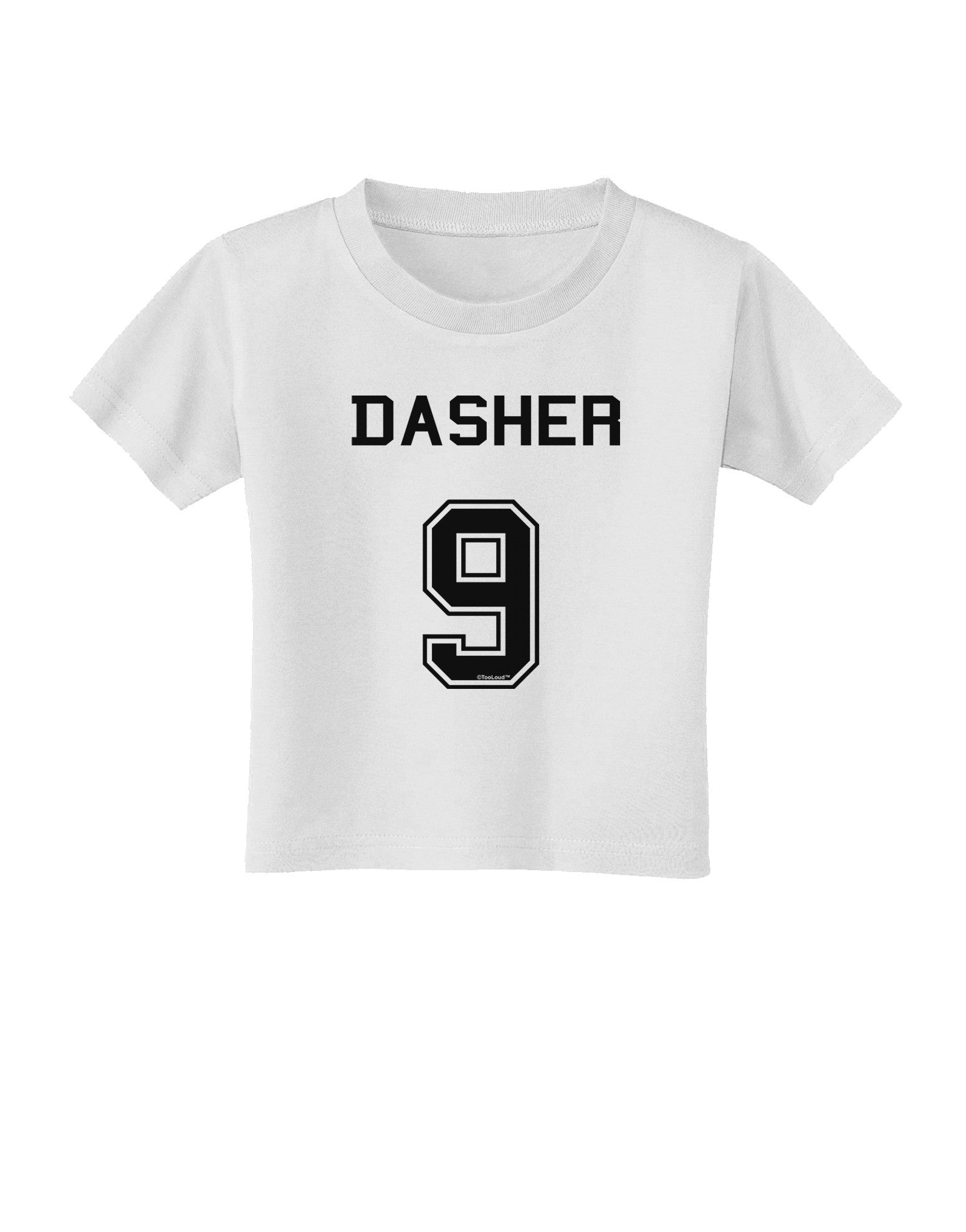 Reindeer Jersey - Dasher 9 Toddler T-Shirt-Toddler T-Shirt-TooLoud-White-2T-Davson Sales