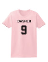 Reindeer Jersey - Dasher 9 Womens T-Shirt-Womens T-Shirt-TooLoud-PalePink-X-Small-Davson Sales