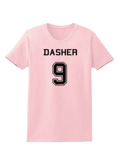 Reindeer Jersey - Dasher 9 Womens T-Shirt-Womens T-Shirt-TooLoud-PalePink-X-Small-Davson Sales