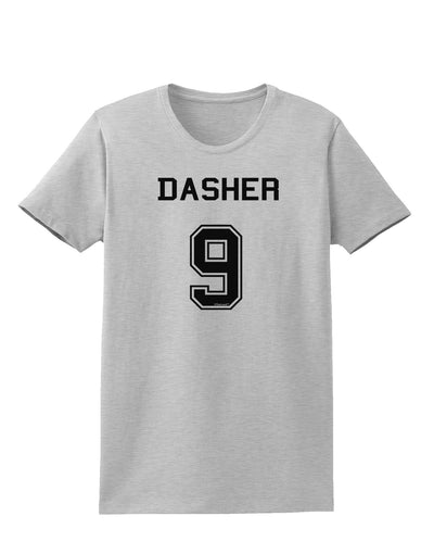 Reindeer Jersey - Dasher 9 Womens T-Shirt-Womens T-Shirt-TooLoud-AshGray-X-Small-Davson Sales