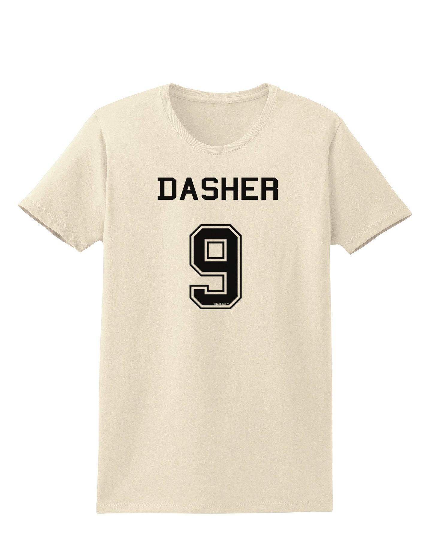 Reindeer Jersey - Dasher 9 Womens T-Shirt-Womens T-Shirt-TooLoud-Natural-X-Small-Davson Sales