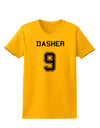 Reindeer Jersey - Dasher 9 Womens T-Shirt-Womens T-Shirt-TooLoud-Gold-X-Small-Davson Sales