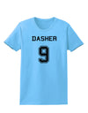 Reindeer Jersey - Dasher 9 Womens T-Shirt-Womens T-Shirt-TooLoud-Aquatic-Blue-X-Small-Davson Sales