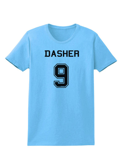 Reindeer Jersey - Dasher 9 Womens T-Shirt-Womens T-Shirt-TooLoud-Aquatic-Blue-X-Small-Davson Sales