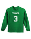 Reindeer Jersey - Donner 3 Adult Long Sleeve Dark T-Shirt-TooLoud-Kelly-Green-Small-Davson Sales