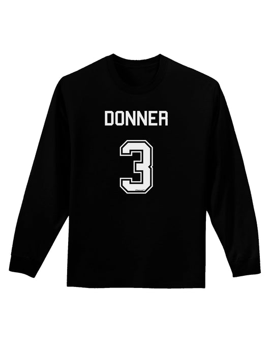 Reindeer Jersey - Donner 3 Adult Long Sleeve Dark T-Shirt-TooLoud-Black-Small-Davson Sales