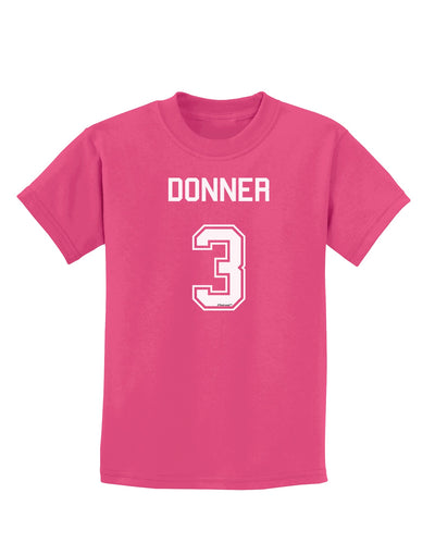 Reindeer Jersey - Donner 3 Childrens Dark T-Shirt-Childrens T-Shirt-TooLoud-Sangria-X-Small-Davson Sales