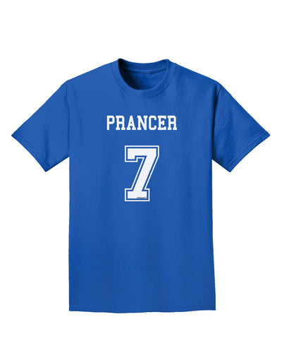 Reindeer Jersey - Prancer 7 Adult Dark T-Shirt-Mens T-Shirt-TooLoud-Royal-Blue-Small-Davson Sales