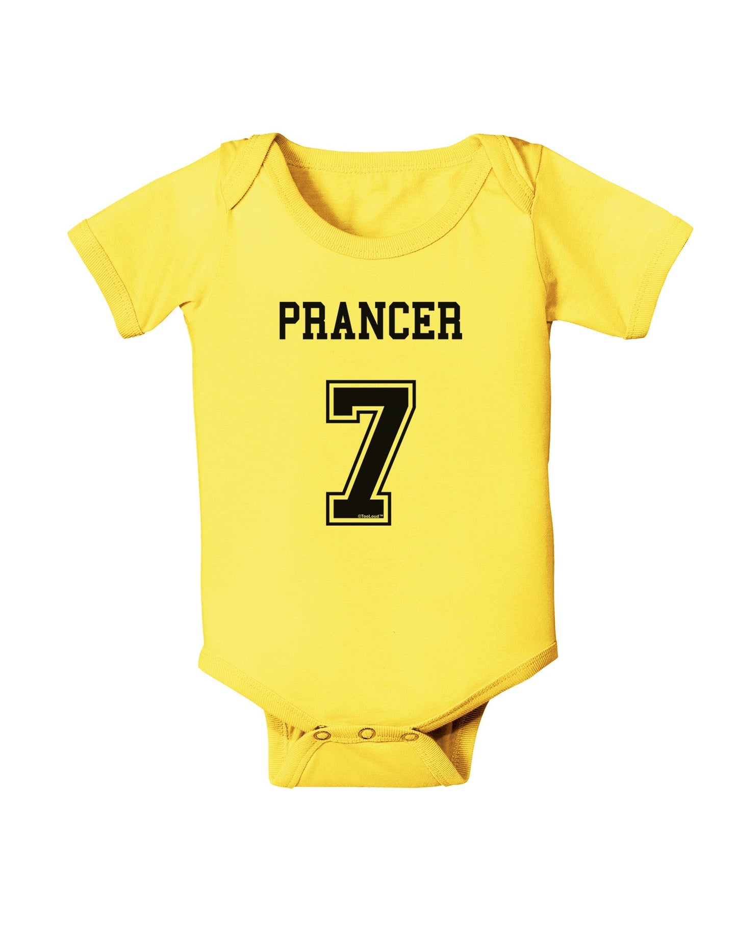 Reindeer Jersey - Prancer 7 Baby Romper Bodysuit-Baby Romper-TooLoud-Yellow-06-Months-Davson Sales