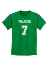 Reindeer Jersey - Prancer 7 Childrens Dark T-Shirt-Childrens T-Shirt-TooLoud-Kelly-Green-X-Small-Davson Sales