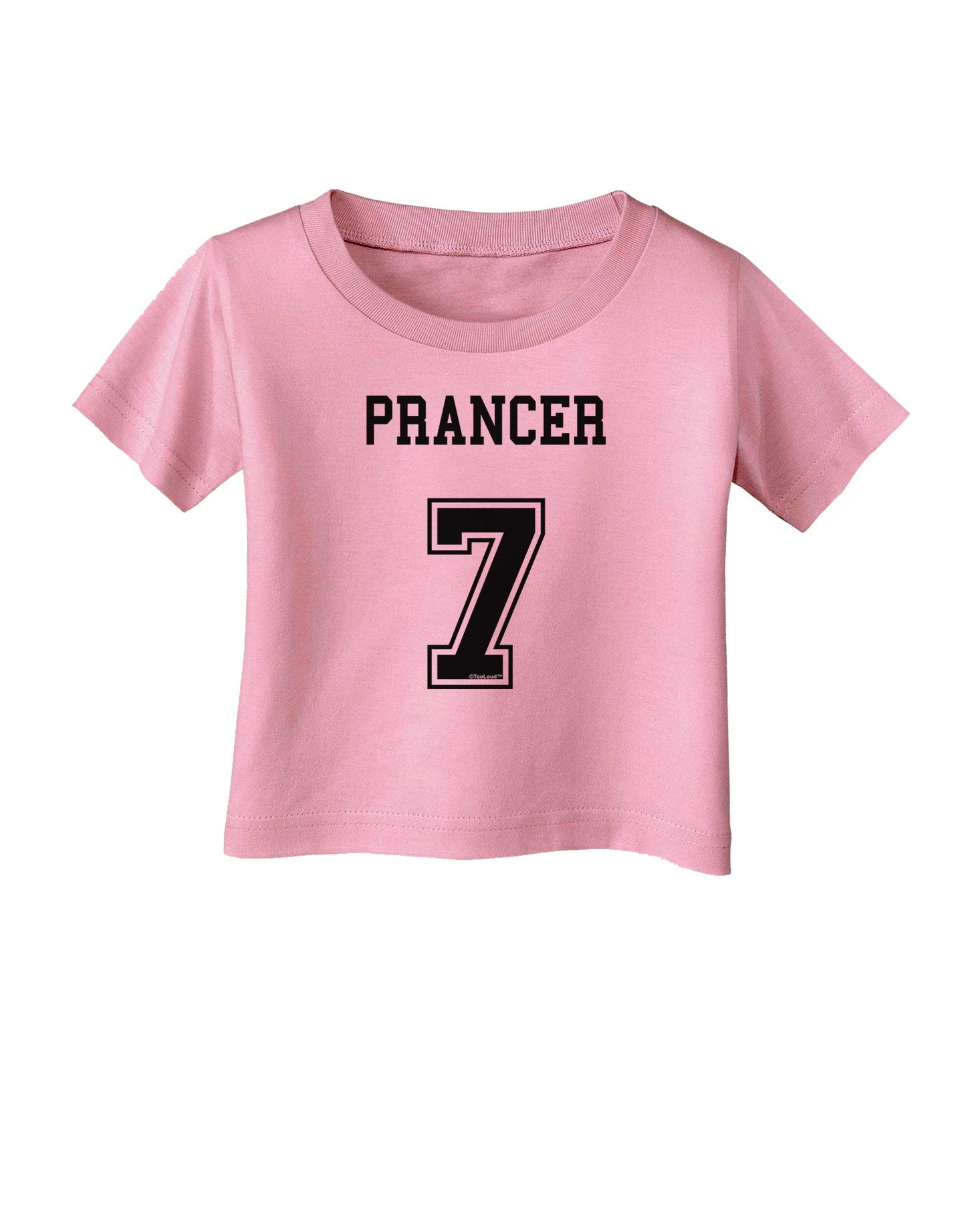 Reindeer Jersey - Prancer 7 Infant T-Shirt-Infant T-Shirt-TooLoud-Candy-Pink-06-Months-Davson Sales