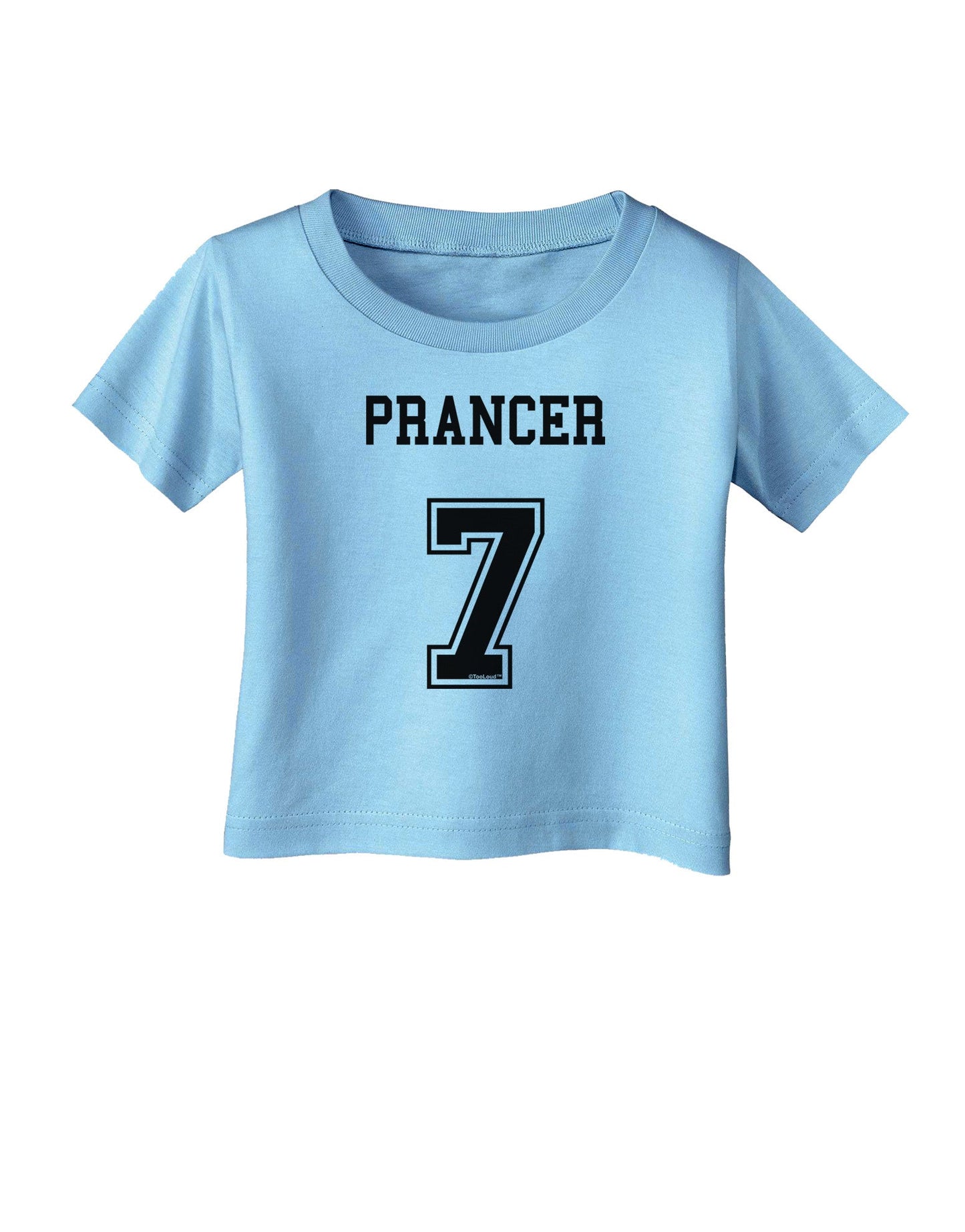 Reindeer Jersey - Prancer 7 Infant T-Shirt-Infant T-Shirt-TooLoud-Aquatic-Blue-06-Months-Davson Sales