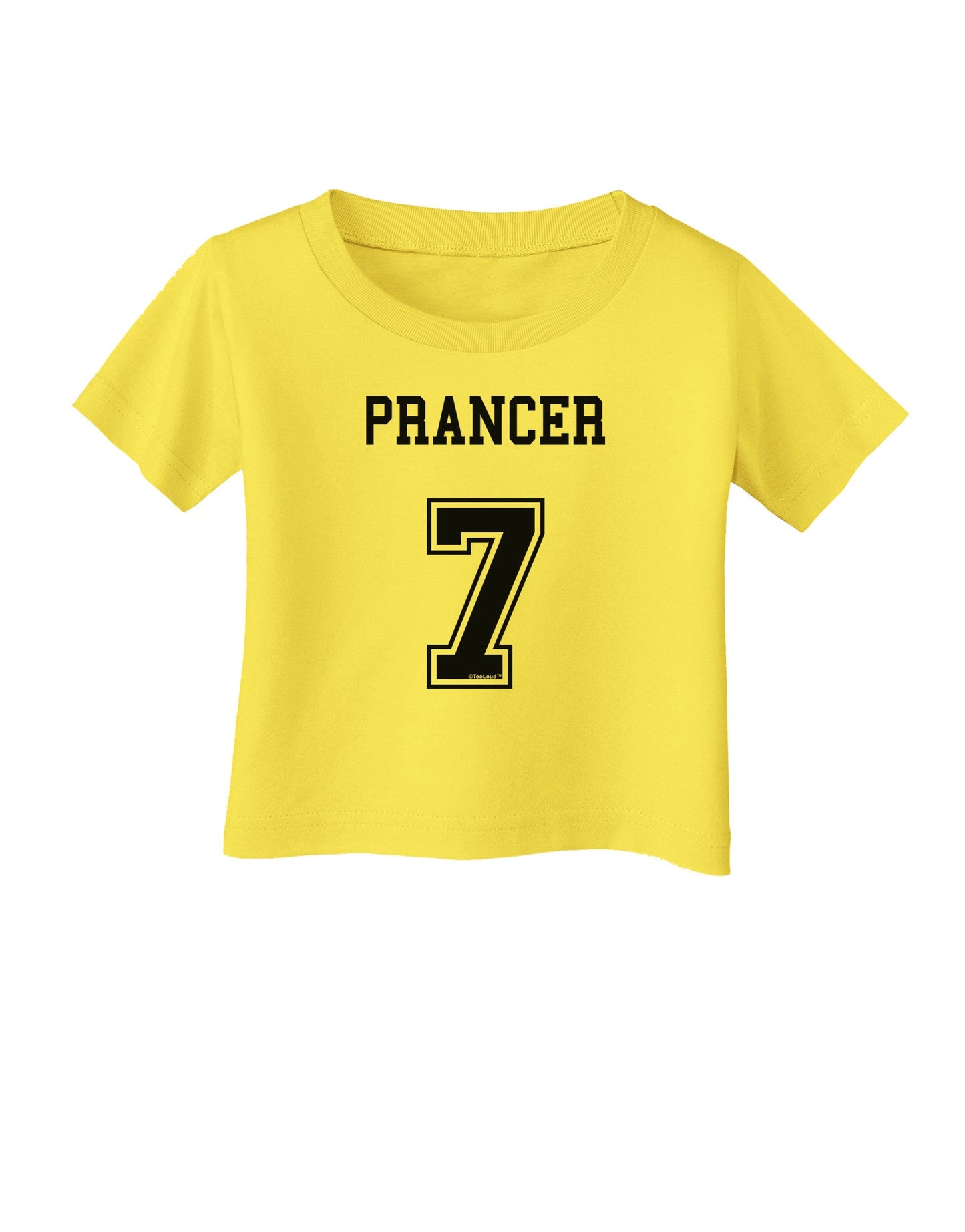 Reindeer Jersey - Prancer 7 Infant T-Shirt-Infant T-Shirt-TooLoud-Yellow-06-Months-Davson Sales
