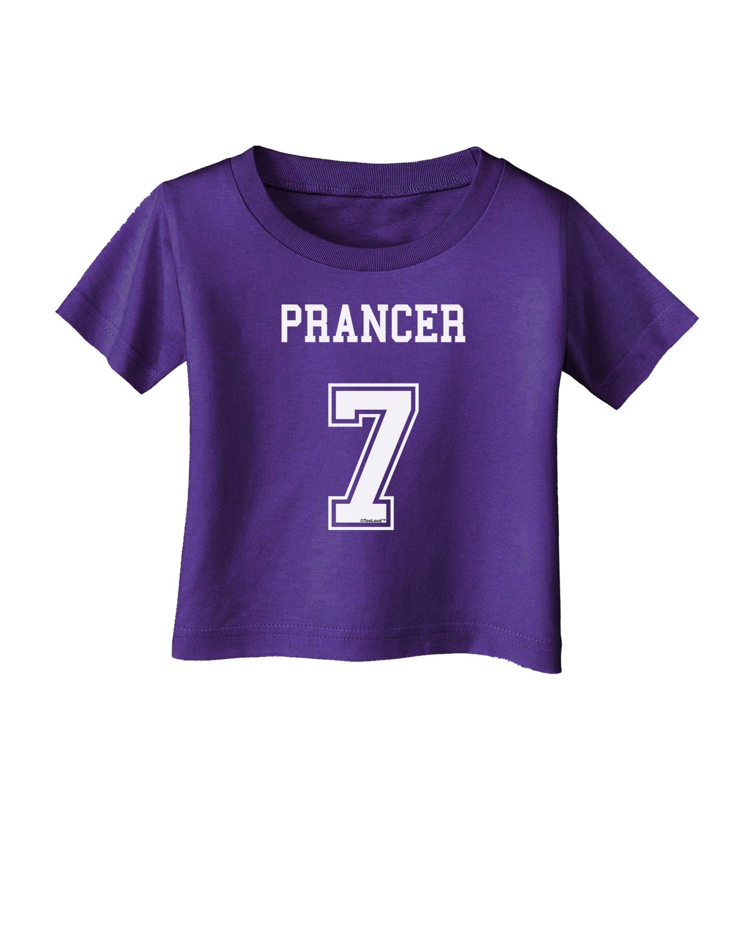 Reindeer Jersey - Prancer 7 Infant T-Shirt Dark-Infant T-Shirt-TooLoud-Purple-06-Months-Davson Sales