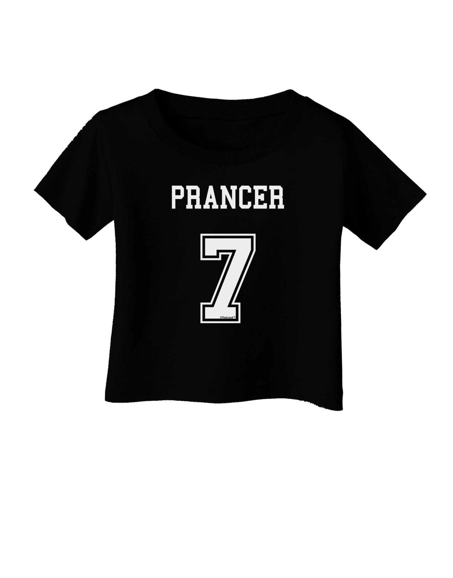 Reindeer Jersey - Prancer 7 Infant T-Shirt Dark-Infant T-Shirt-TooLoud-Black-06-Months-Davson Sales