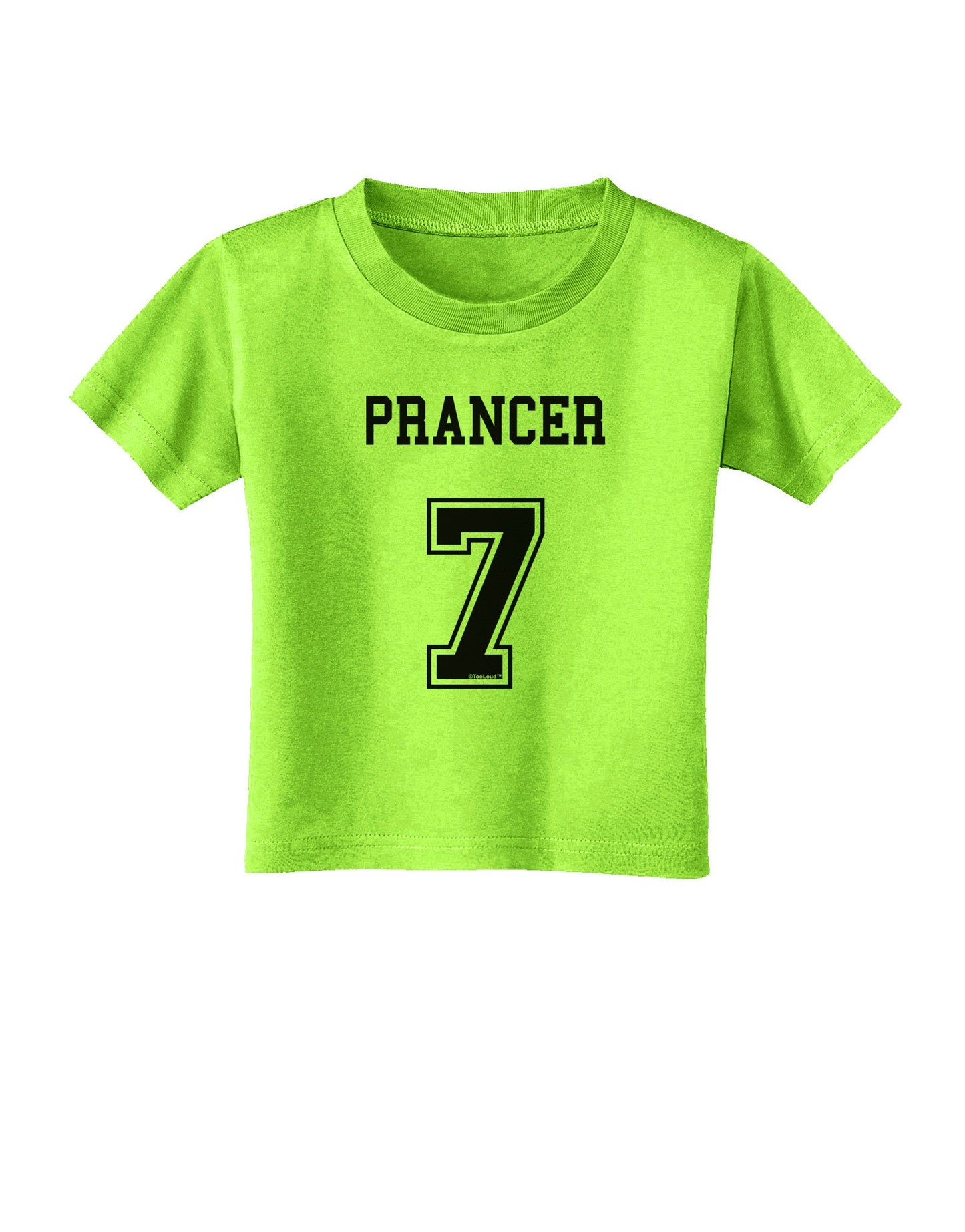 Reindeer Jersey - Prancer 7 Toddler T-Shirt-Toddler T-Shirt-TooLoud-Lime-Green-2T-Davson Sales