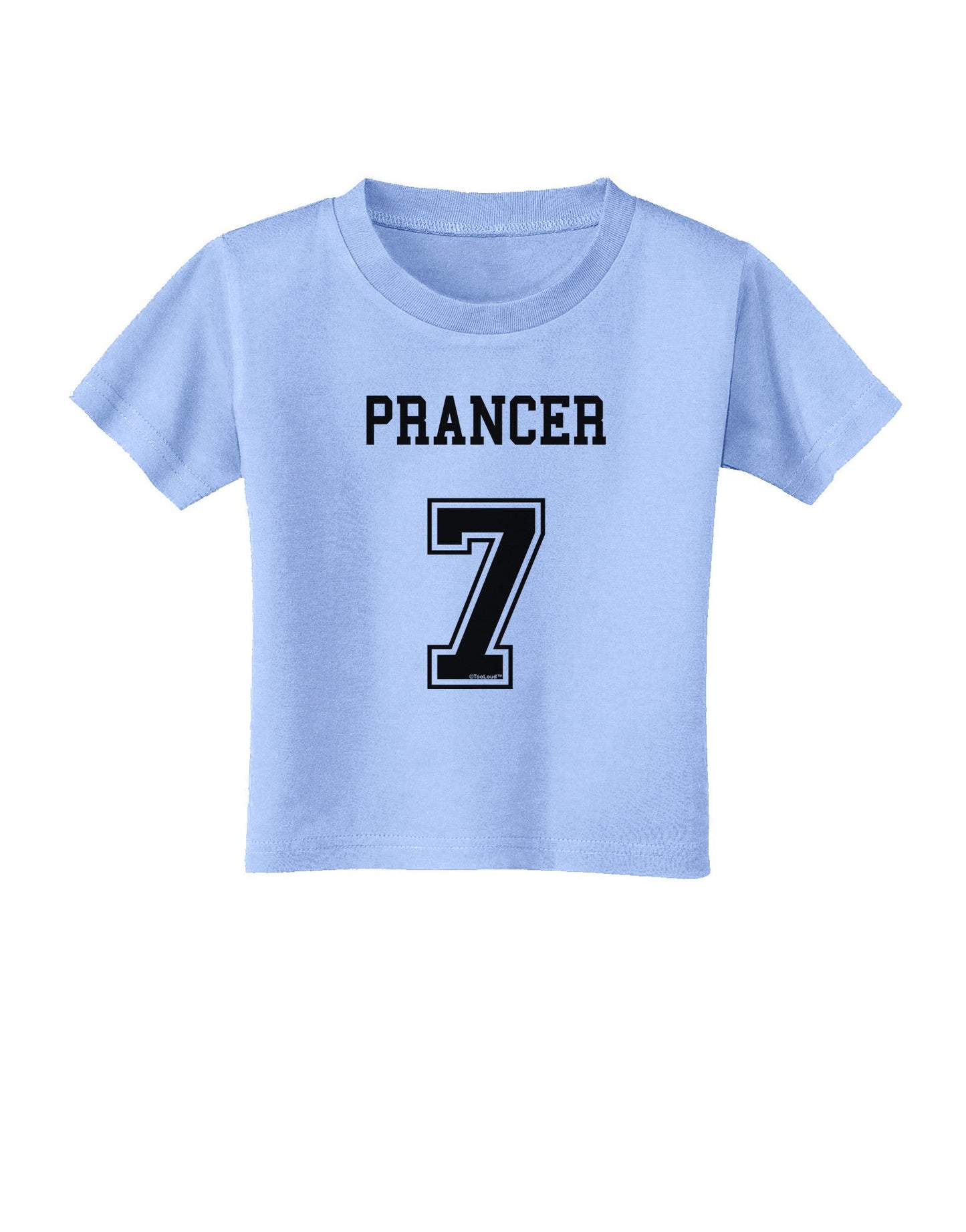 Reindeer Jersey - Prancer 7 Toddler T-Shirt-Toddler T-Shirt-TooLoud-Aquatic-Blue-2T-Davson Sales
