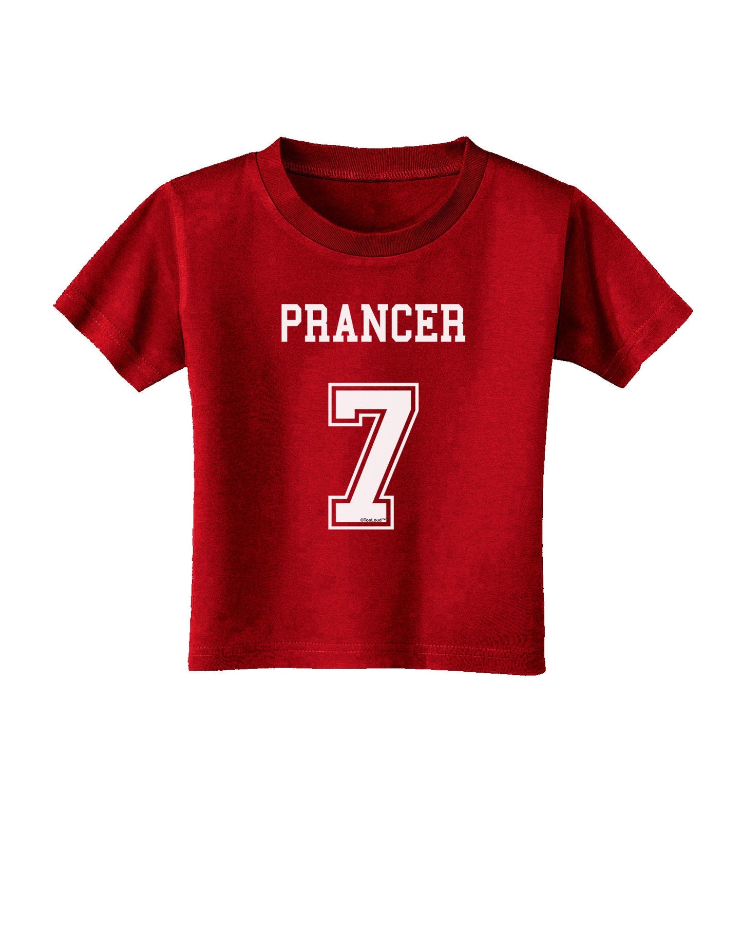 Reindeer Jersey - Prancer 7 Toddler T-Shirt Dark-Toddler T-Shirt-TooLoud-Clover-Green-2T-Davson Sales