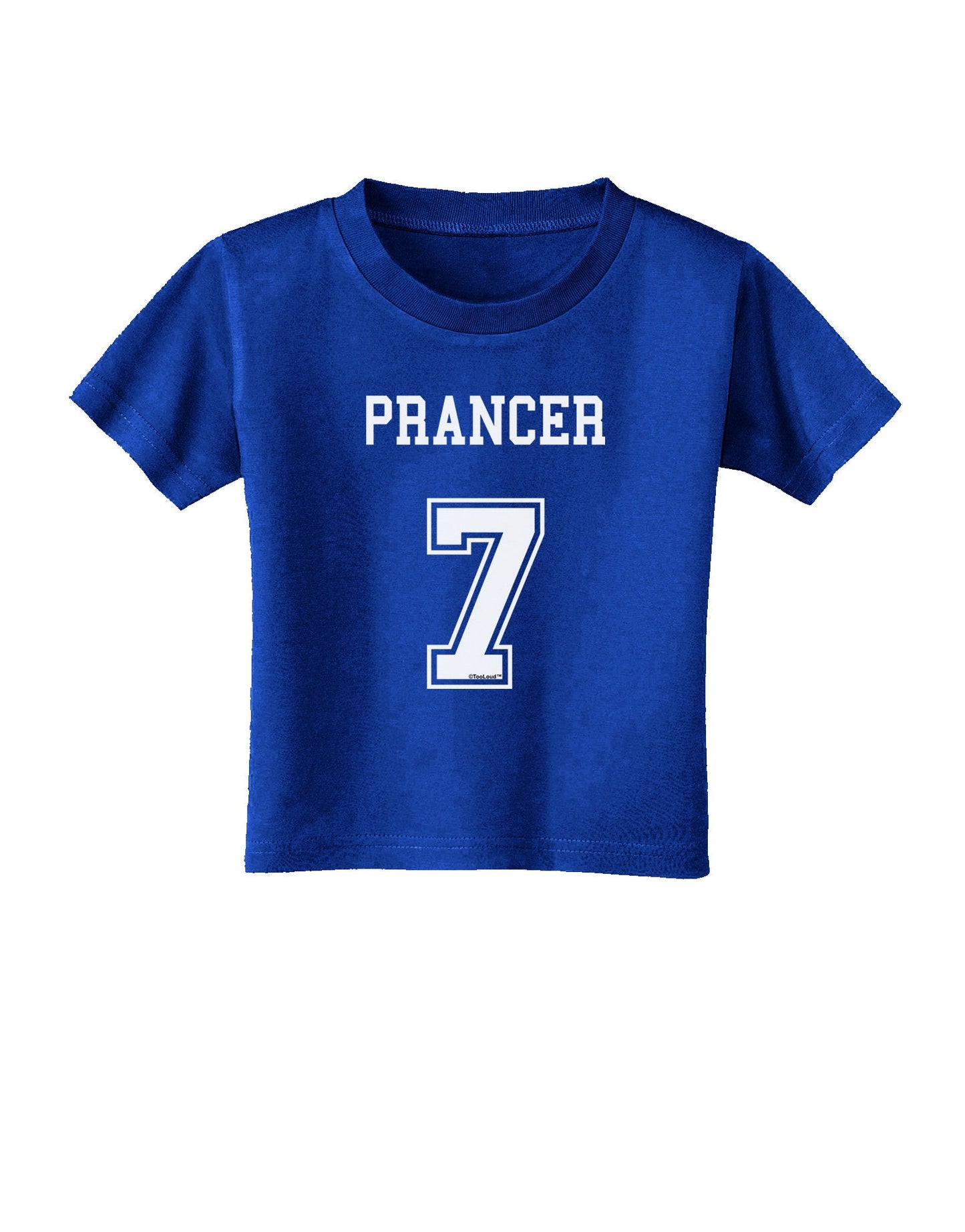 Reindeer Jersey - Prancer 7 Toddler T-Shirt Dark-Toddler T-Shirt-TooLoud-Red-2T-Davson Sales
