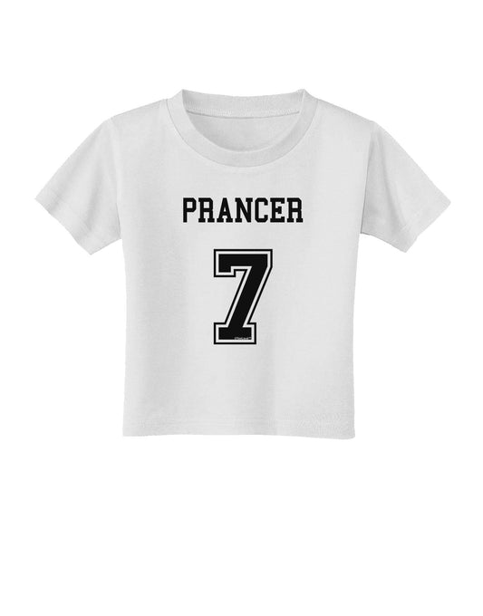 Reindeer Jersey - Prancer 7 Toddler T-Shirt-Toddler T-Shirt-TooLoud-White-2T-Davson Sales