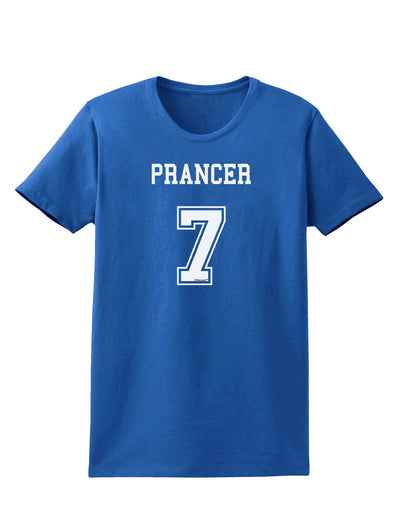 Reindeer Jersey - Prancer 7 Womens Dark T-Shirt-Womens T-Shirt-TooLoud-Royal-Blue-X-Small-Davson Sales