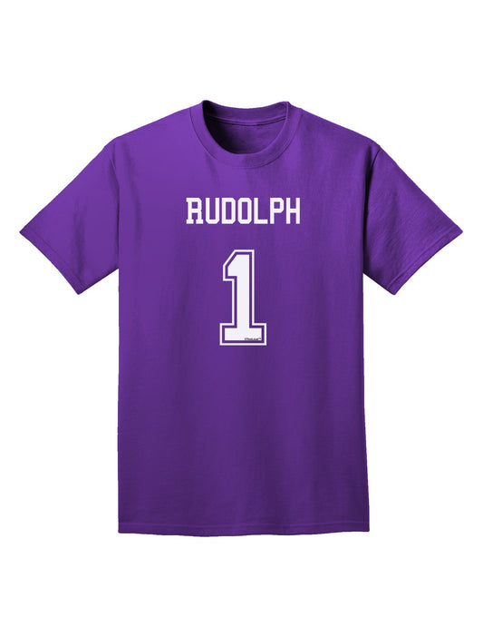 Reindeer Jersey - Rudolph 1 Adult Dark T-Shirt-Mens T-Shirt-TooLoud-Purple-Small-Davson Sales
