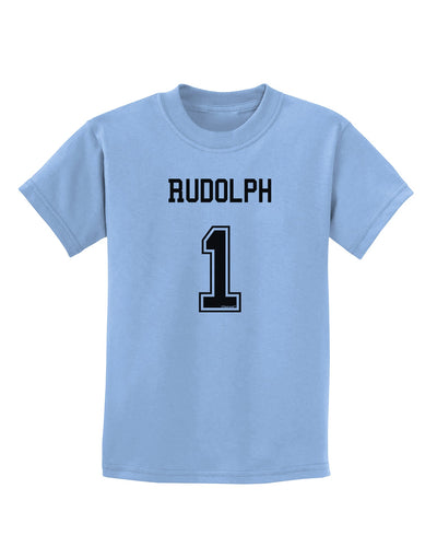 Reindeer Jersey - Rudolph 1 Childrens T-Shirt-Childrens T-Shirt-TooLoud-Light-Blue-X-Small-Davson Sales