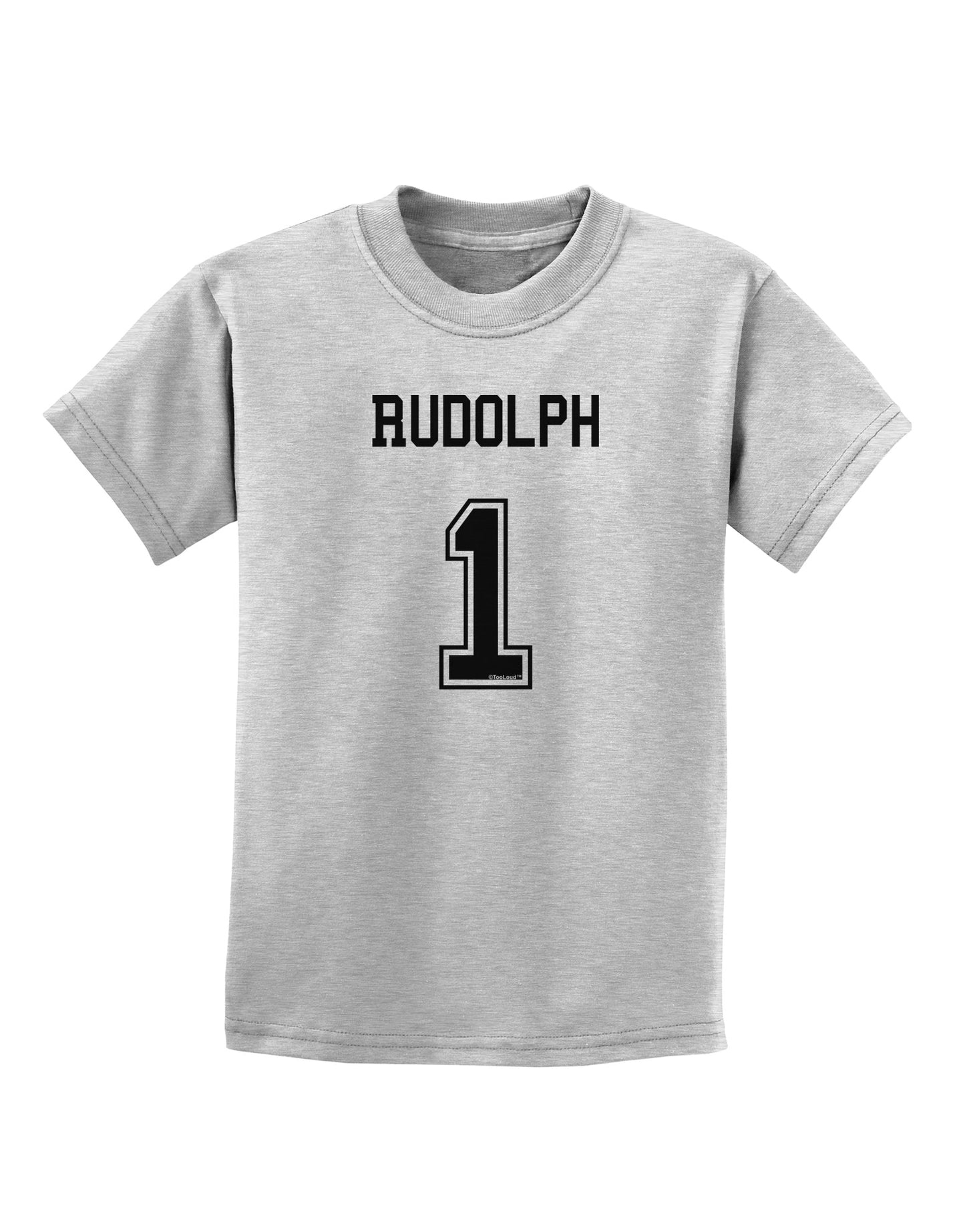 Reindeer Jersey - Rudolph 1 Childrens T-Shirt-Childrens T-Shirt-TooLoud-AshGray-X-Small-Davson Sales
