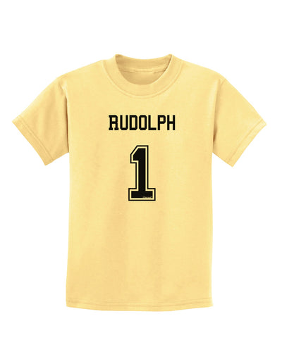 Reindeer Jersey - Rudolph 1 Childrens T-Shirt-Childrens T-Shirt-TooLoud-Daffodil-Yellow-X-Small-Davson Sales