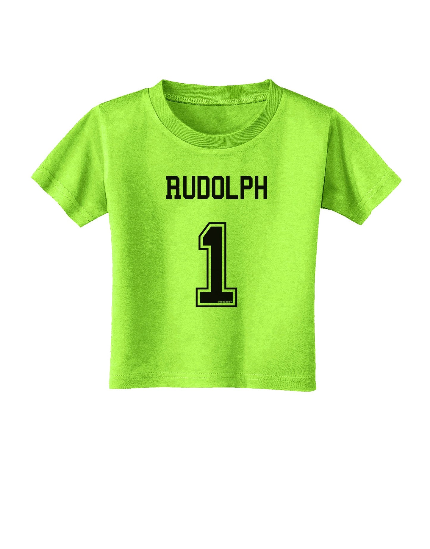 Reindeer Jersey - Rudolph 1 Toddler T-Shirt-Toddler T-Shirt-TooLoud-Lime-Green-2T-Davson Sales
