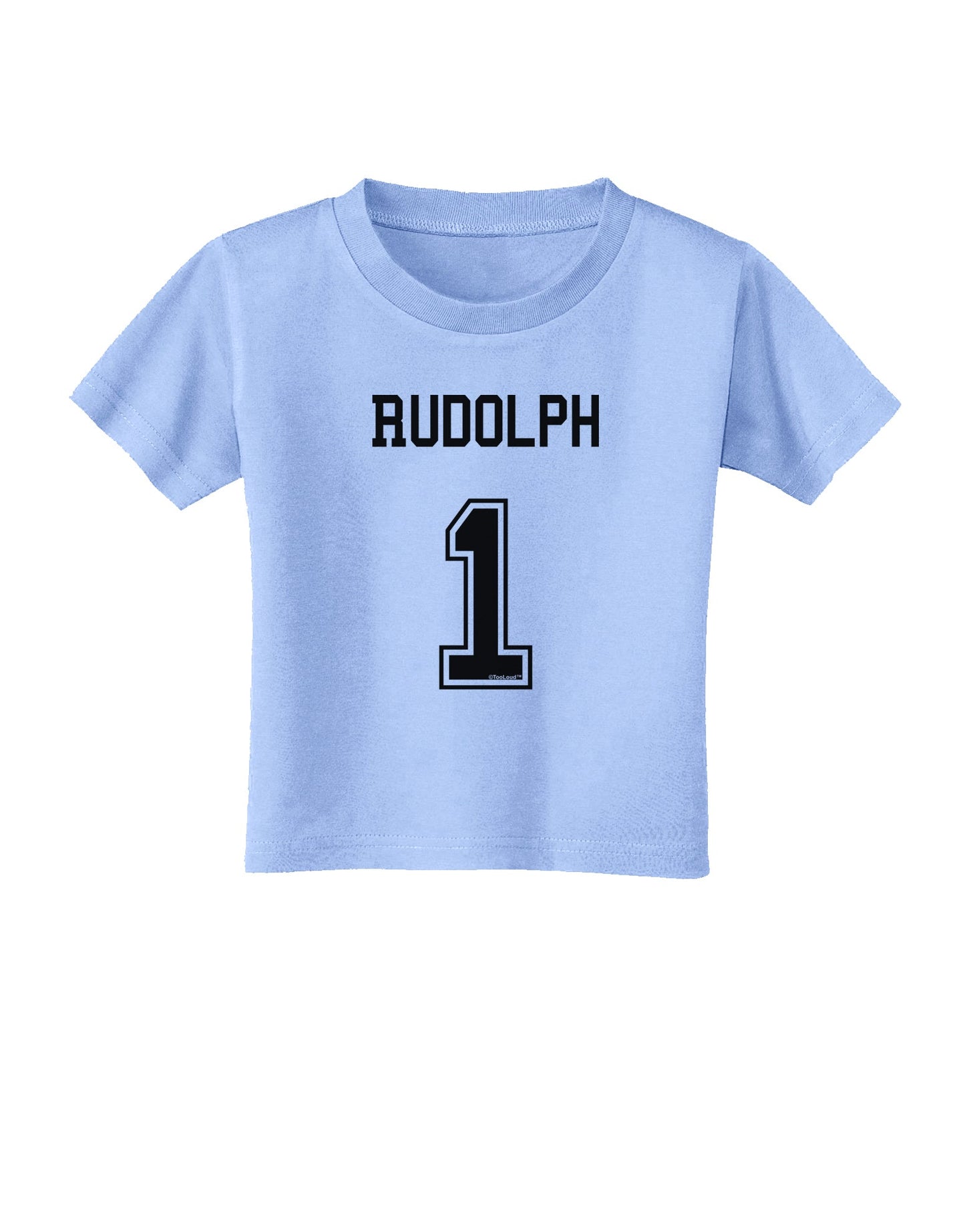 Reindeer Jersey - Rudolph 1 Toddler T-Shirt-Toddler T-Shirt-TooLoud-Aquatic-Blue-2T-Davson Sales