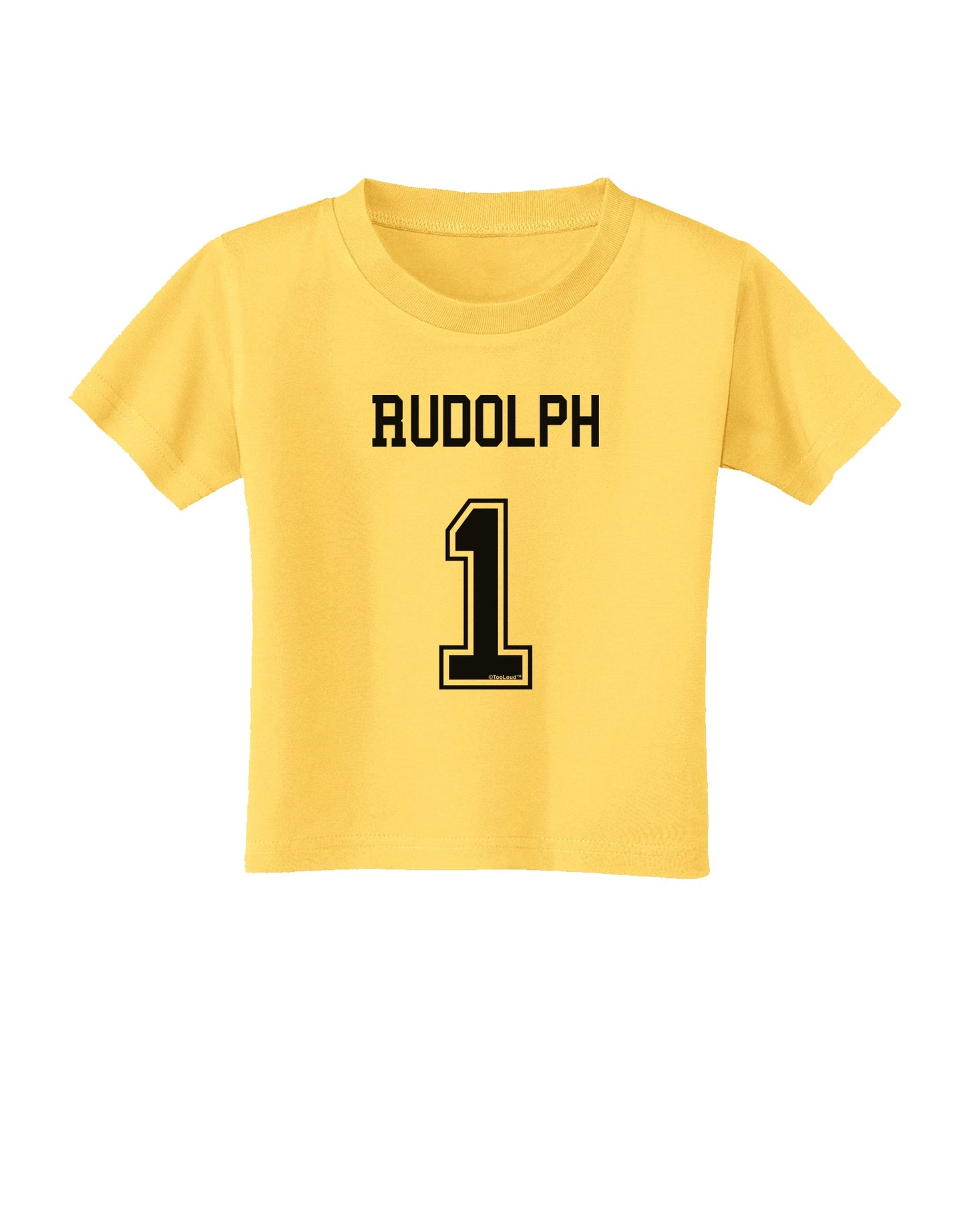 Reindeer Jersey - Rudolph 1 Toddler T-Shirt-Toddler T-Shirt-TooLoud-Yellow-2T-Davson Sales