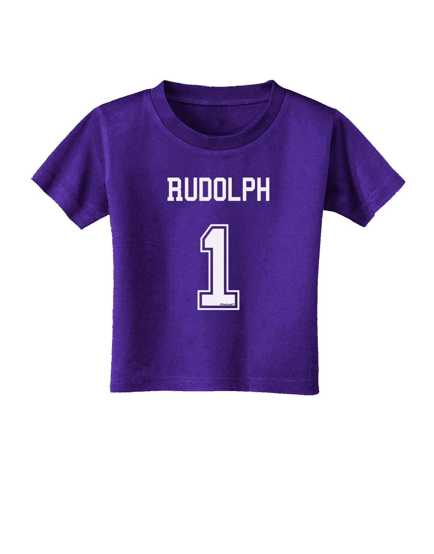 Reindeer Jersey - Rudolph 1 Toddler T-Shirt Dark-Toddler T-Shirt-TooLoud-Purple-2T-Davson Sales