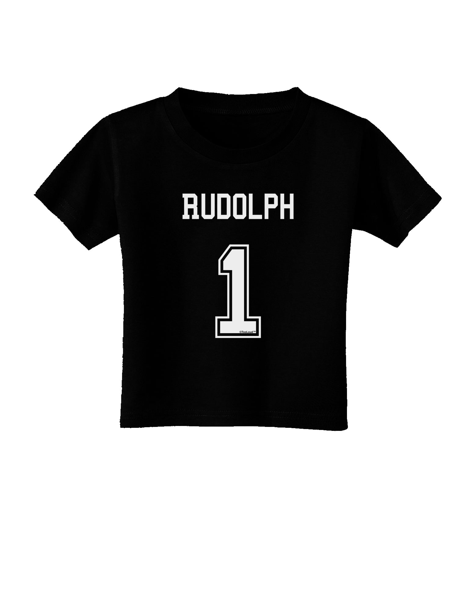 Reindeer Jersey - Rudolph 1 Toddler T-Shirt Dark-Toddler T-Shirt-TooLoud-Black-2T-Davson Sales