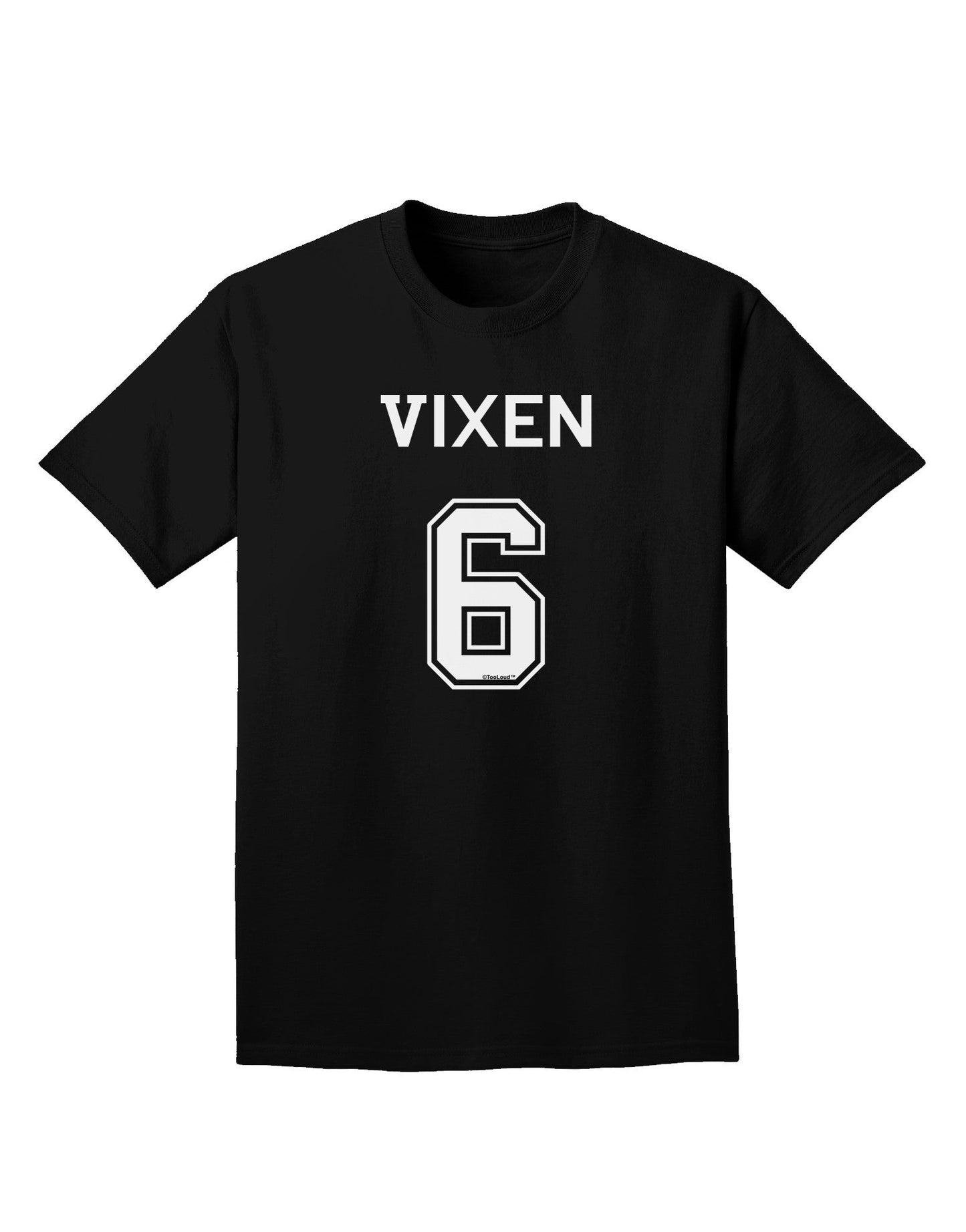 Reindeer Jersey - Vixen 6 Adult Dark T-Shirt-Mens T-Shirt-TooLoud-Black-Small-Davson Sales