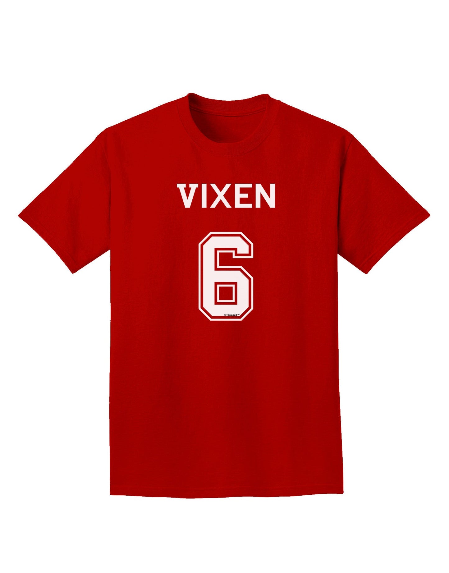 Reindeer Jersey - Vixen 6 Adult Dark T-Shirt-Mens T-Shirt-TooLoud-Red-Small-Davson Sales