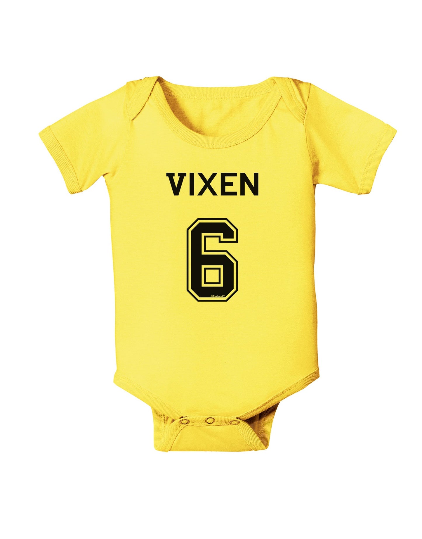Reindeer Jersey - Vixen 6 Baby Romper Bodysuit-Baby Romper-TooLoud-Yellow-06-Months-Davson Sales