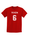 Reindeer Jersey - Vixen 6 Childrens Dark T-Shirt-Childrens T-Shirt-TooLoud-Red-X-Small-Davson Sales