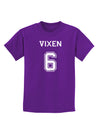 Reindeer Jersey - Vixen 6 Childrens Dark T-Shirt-Childrens T-Shirt-TooLoud-Purple-X-Small-Davson Sales