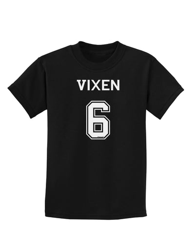 Reindeer Jersey - Vixen 6 Childrens Dark T-Shirt-Childrens T-Shirt-TooLoud-Black-X-Small-Davson Sales