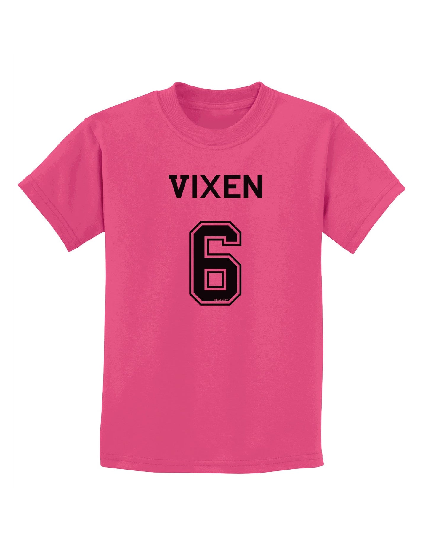 Reindeer Jersey - Vixen 6 Childrens T-Shirt-Childrens T-Shirt-TooLoud-Sangria-X-Small-Davson Sales