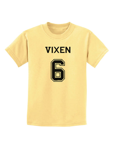 Reindeer Jersey - Vixen 6 Childrens T-Shirt-Childrens T-Shirt-TooLoud-Daffodil-Yellow-X-Small-Davson Sales