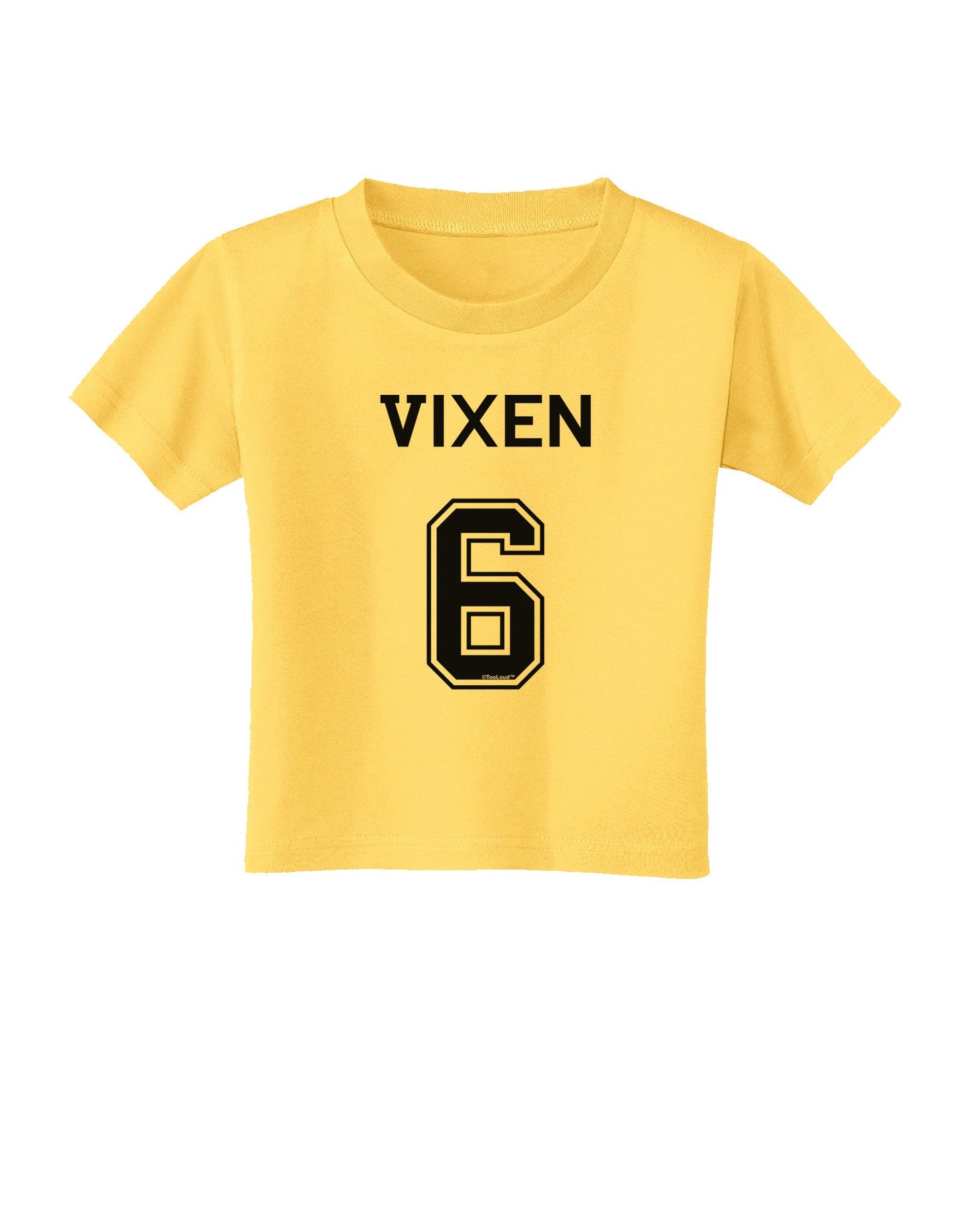 Reindeer Jersey - Vixen 6 Toddler T-Shirt-Toddler T-Shirt-TooLoud-Yellow-2T-Davson Sales