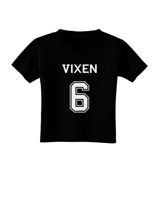 Reindeer Jersey - Vixen 6 Toddler T-Shirt Dark-Toddler T-Shirt-TooLoud-Black-2T-Davson Sales